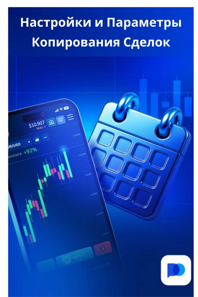 Настройки и параметры копирования сделок на Pocket Option.